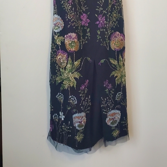 Flor et.al Womens Liv Black Embellished Long Party Evening Dress NWT Size 6 - Picture 5 of 7